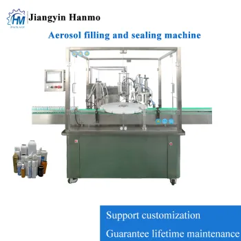 Aerosol filling and sealing machine