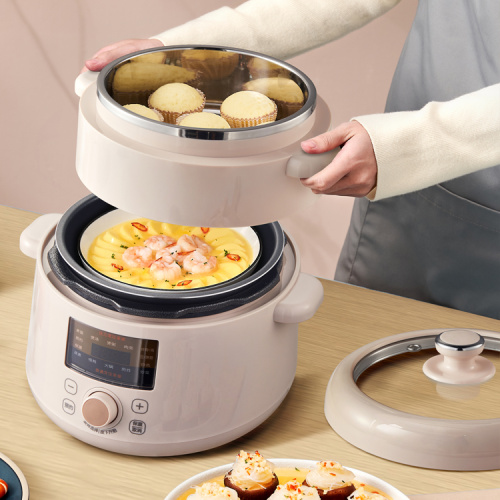 2.5L dual-hat cooker good quality kitchen electric multi pressure cooker Hot pot Steamer pink