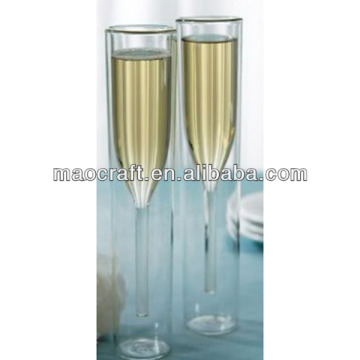 double walled champagne wine glass