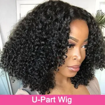 High Quality U Part Human Hair Wigs For Black Women,custom u part clip in wig,Wholesale Brazilian Human U Part Wigs Vendor
