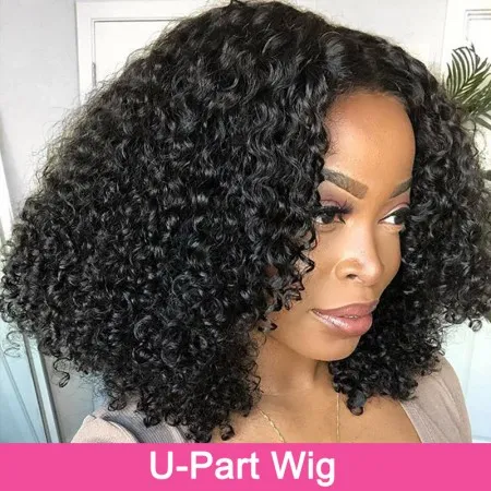 High Quality U Part Human Hair Wigs For Black Women,custom u part clip in wig,Wholesale Brazilian Human U Part Wigs Vendor