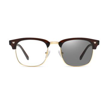 Semi Rimless Rivet Square TR90 Anti -Blue Light Bloqueo de la computadora Gafas de teléfono - Gafas de sol fotogrómicas para hombres y mujeres