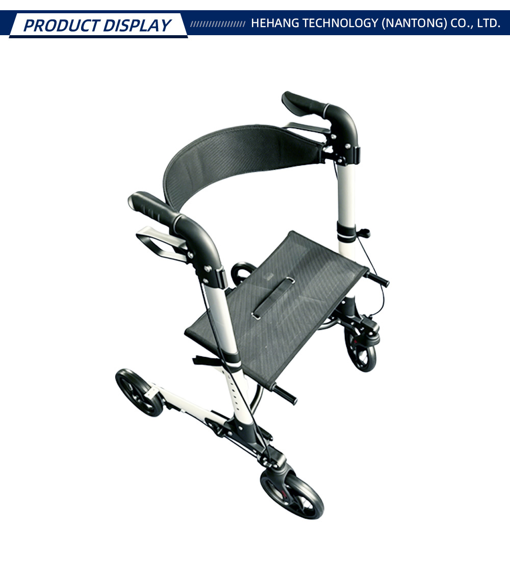 White Frame Foldable Rollator Walker X