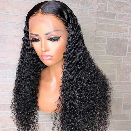 Factory Price 10A Grade 18 Inch Kinky Curly Natural Full Lace Human Hair Wigs Brazilian Human Hair Wig