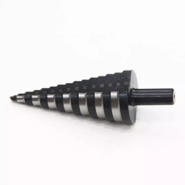 Factory high quality 3PCS Black and white 4241 Step Drill Bit Set Straight Flute step drill bit in Rose Case for metal