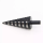 Factory high quality 3PCS Black and white 4241 Step Drill Bit Set Straight Flute step drill bit in Rose Case for metal
