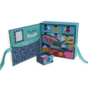 Cardboard Rigid Baby Keepsake Gift Advent Calendar Box