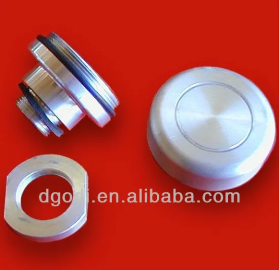 custom aluminum threaded plug screw end cap