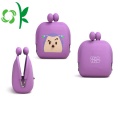 Bolsa da moeda do silicone da carteira dos desenhos animados animais do silicone mini