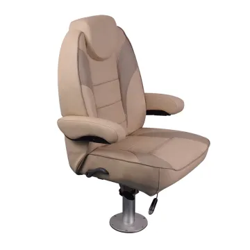 High Back Boat Captain Seat with Arm Rest and Bolster - Comfortable Factory Manufacturer for Sale 2021