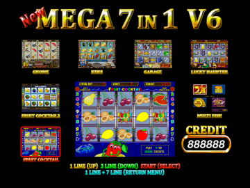 New Mega 7 in 1 V6 Slot game board