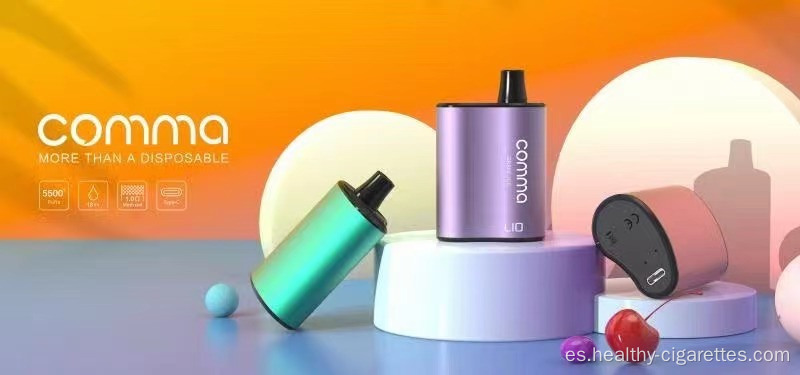 Nueva llegada coma 5500 barra de puffo vape desechable