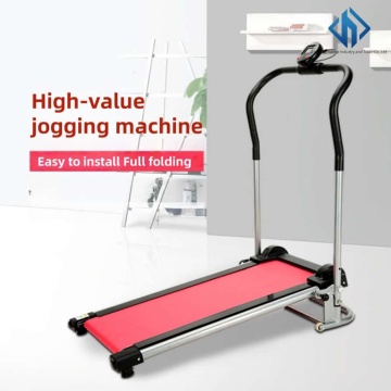 No assembly required integrated mechanical treadmill