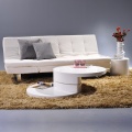 Table basse petit blanc rotatif brillant