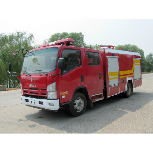 Camion de pompier de poudre sèche de mousse d&#39;ISUZU