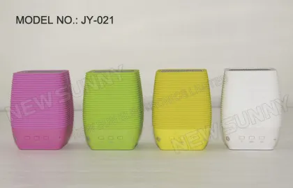 Round Smart Wireless Battery Operated Bluetooth Speakers With Microphone