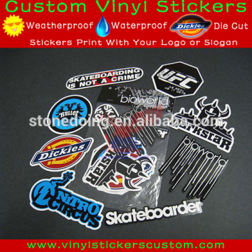 Custom vinyl static cling sticker, car dashboard sticker