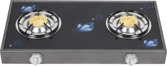 Glass Top Double Burner Gas Cooking Range