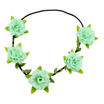 Cyan flower young girl's nice new arrival stock headbands, OEM/ODM/small orders are welcome