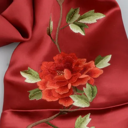 Hand Embroidery Phoenix  Peony Slim Women's Dress