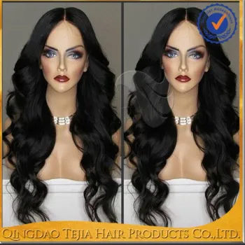 Hot selling cheap fashion wavy virgin brazilian glueless full lace silk top lace wig