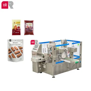 Powder Doy Bag Packing Machine: R8-300 Rotary Ziplock Pouch Sealer