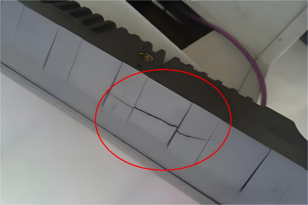 Internal stress cracking of ABS parts