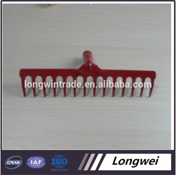 Hand tools Steel garden rake head R106 with wooden handle for sale