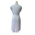 Striped Shirt Dress With Half-Length Sleeves