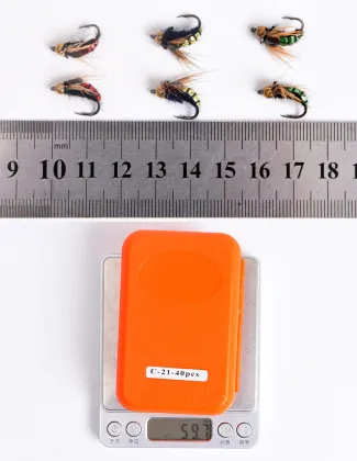 High Quality Luya Simulation Insect Artificial Bait Fly Set - 40pcs/Box