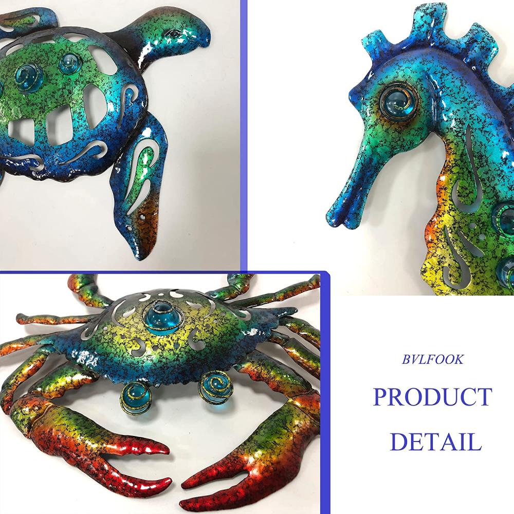 Sea Turtle Crab Seahorse, Beach Themed Decoration