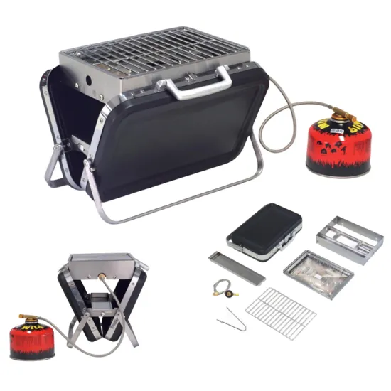 commercial korean Briefcase hot sale barbecue  stainless steel easy cleaning smoker mini  outdoor portable gas bbq grill