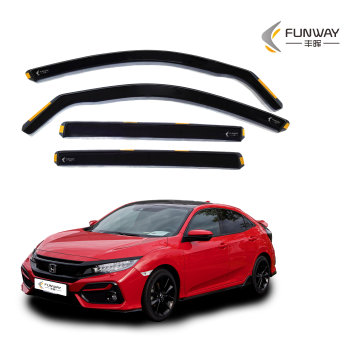 4pcs Auto Side Window Deflectors Guard Rain untuk Honda Civic MK10 2017-Onwards 5 Door Hatchback