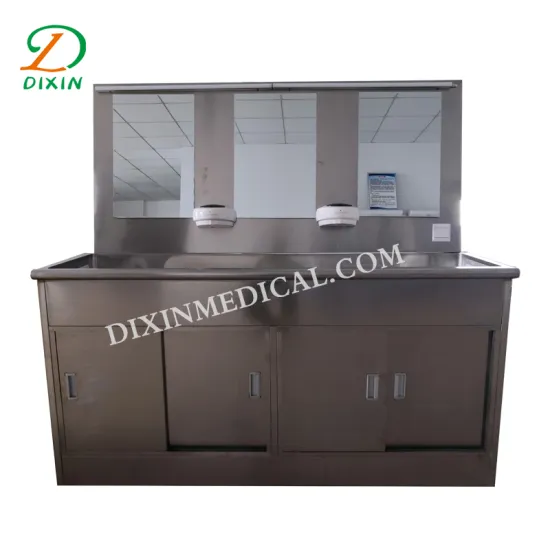 hospital stainless steel sink for Four person