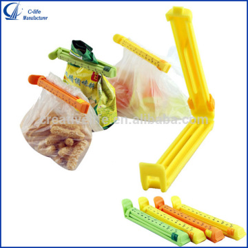 12cm 4pcs in Plastic Food Bag Sealer Sealing Clip with Date