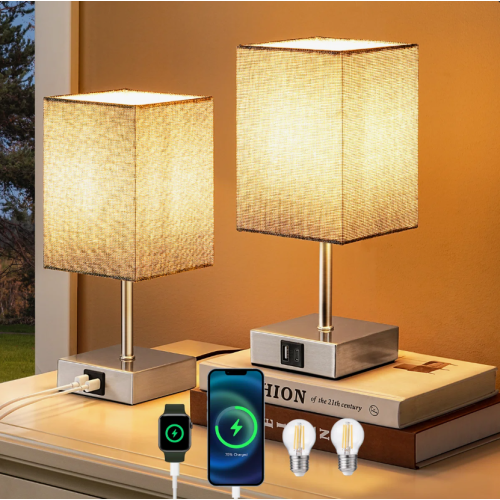 28CM Metal USB Table Lamp with Touch Control