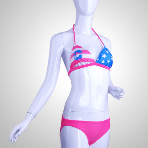 2015 new hot women sexy bikini Pink and blue,three pieces swimsuit