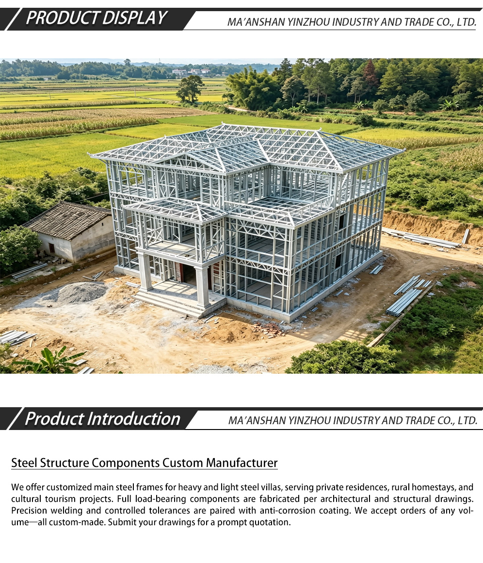 Custom Steel Frame Kits for Private Villas-x