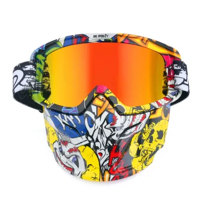 JIEPOLLY Factory TPU Frame Anti-Dust CS Full Face Mask for Paintball and Motocross