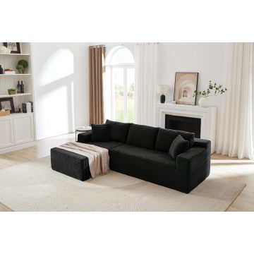 Elegant Modern Ribbed Sofa