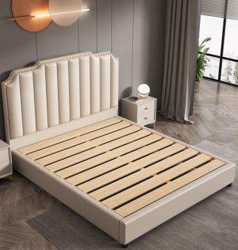 Luxe gestoffeerd modern eenvoudige antieke Chinese bruiloft tweepersoonsbed met opslag