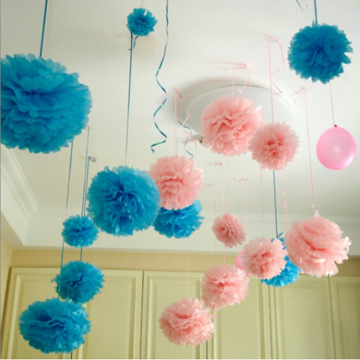 Tissue Paper Flower Pompoms for Wedding Birthday Room Decoration