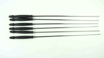 6pcs PP handle stainless steel BBQ skewer set