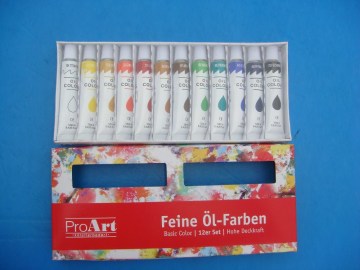 Oil Paints artist quality, professional Oil color 12 color & 12ml Aluminum tube paints
