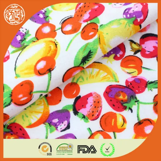 Hotsale woven cotton cherry print fabric
