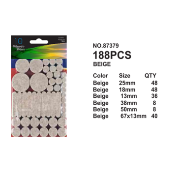 188pcs Felt pads set Beige