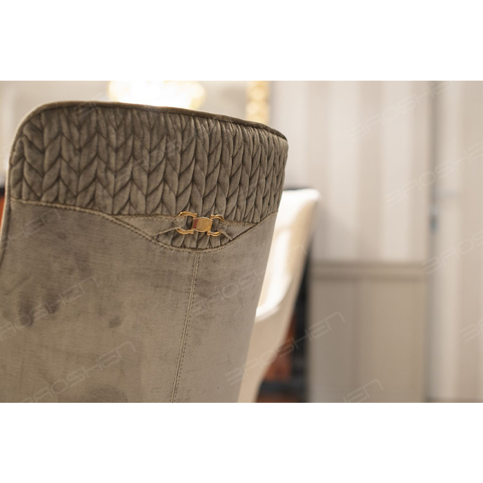 cadeira de jantar de veludo de luxo