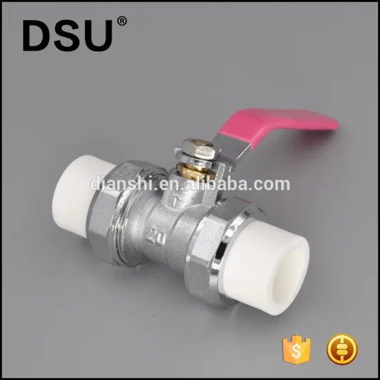 PPR double union Pipes and Fittings PPR Brass Ball Valve for water oil gas
