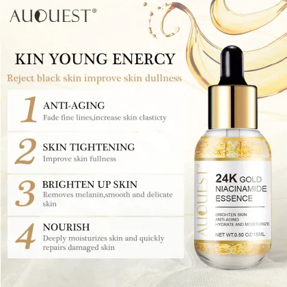 24K Gold Niacinamide Serum - New Arrival Face Serum for Tightening, Moisturizing, and Wrinkle Removal