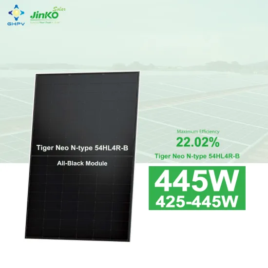 Jinko 425W-445W Germany Half Cell Tiger Neo N-type Solar Panels (54HL4R-B) - All Black for Home Use